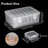 Small Bead Organizers Plastic Storage Boxes Mini Clear Bead Storage Transparent Boxes with Hinged Lid and Rectangle Clear Craft