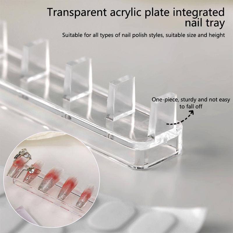 1 pz Supporto per unghie Espositore per esercitazioni in acrilico Espositore per unghie Strumento per nail art Piastra per unghie
