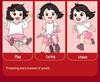 Festive Red Girls' Boxer Briefs: Antibacterial Pure Cotton, Colorfast, Full Cotton Crotch, Chinese New Year Theme