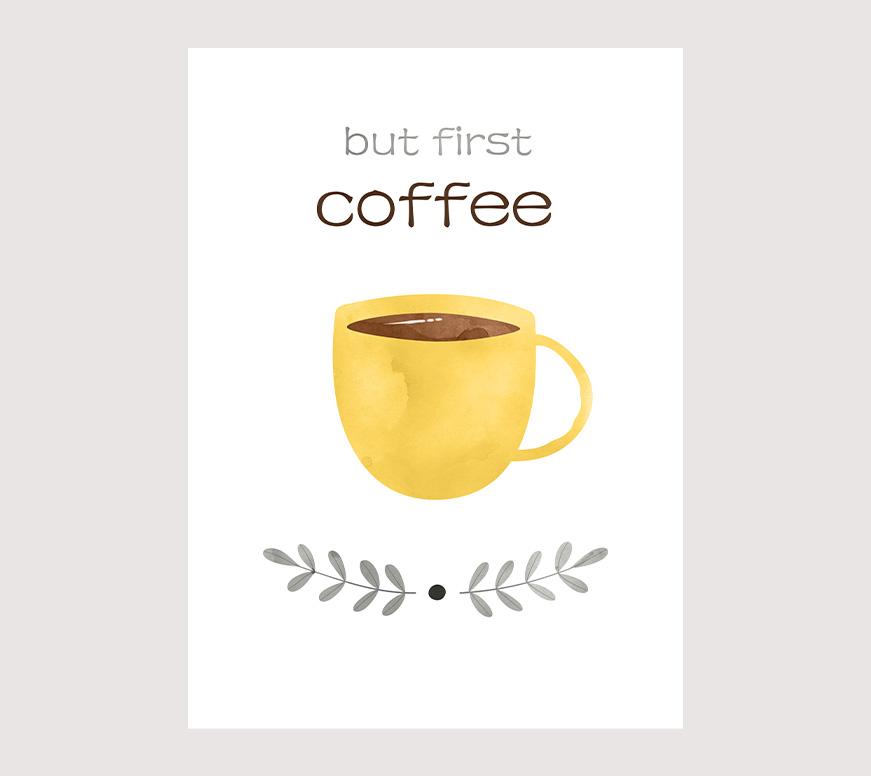 

Кофейный торт Еда Скандинавский холст Арт Печать Плакат Кухонная утварь Живопись Ресторан Декоративные картины для гостиной и столовой 20x30cm