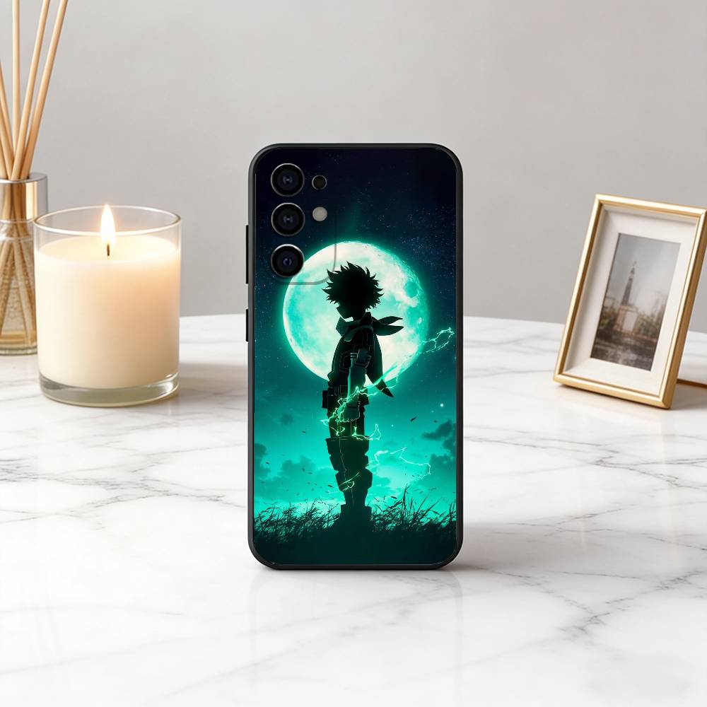 l-lzuku Boy Hero D-Deku M-Midoriya-ES Phone Case For Samsung S25,S24,S21,S22,S23,S30,Ultra,S20,Plus,Fe,Lite,Note,10,Black Cover