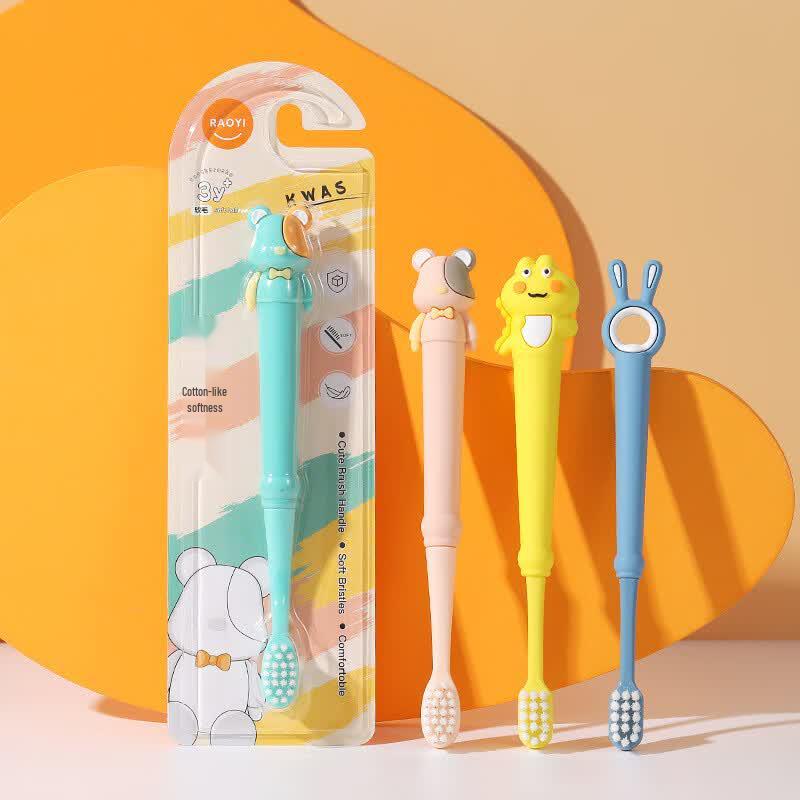 RAOYI Kids Silicone Handle Soft Bristle Toothbrush