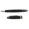Very Good MONTBLANC fountain pen Meisterstckle Grand white star Black gold 14K mens Used