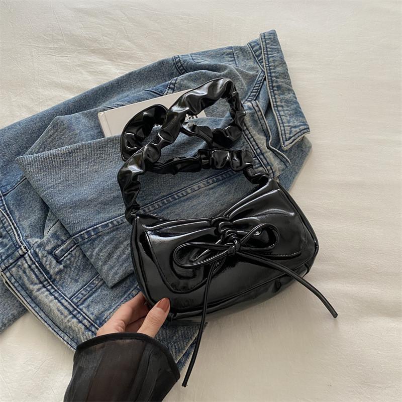 Chic And Fashionable Pleated Moon Bag For Women With Soft Pu Material In Various Shades