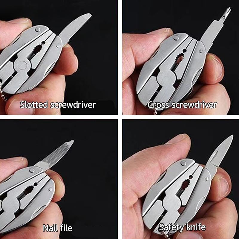 Multifunction Folding Pliers Camping Screwdriver Portable Kit Mini Turtle Back Keychain Tool Multi-Tool Pliers Outdoor Product