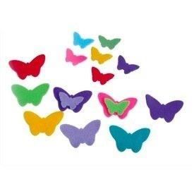 Formes adhésives en feutrine - Papillon - Lot de 150 - Assortis