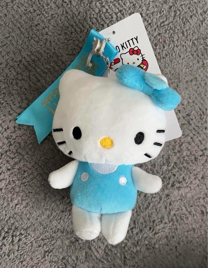 50-årsjubileum Hello Kitty Docka Hänge Nyckelring: Damryggsäck i svart läderaccessoar