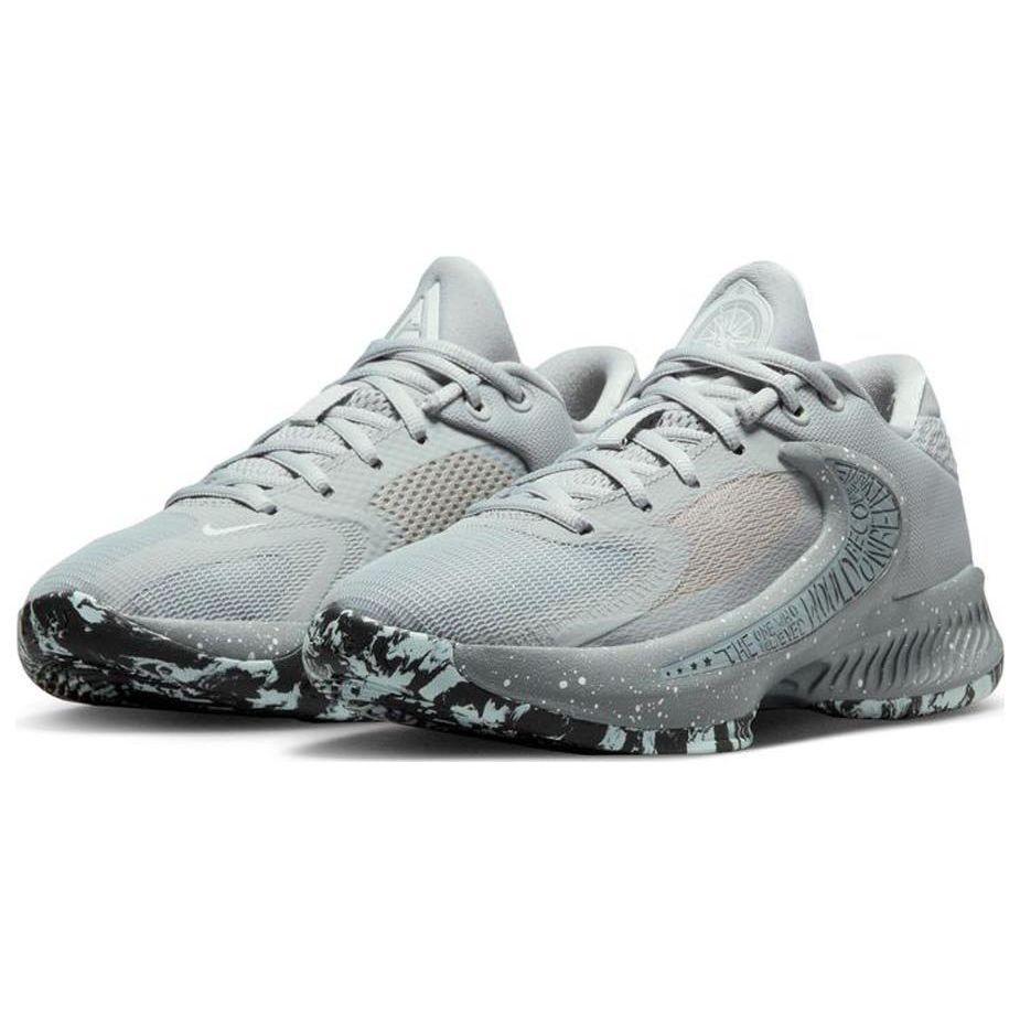 Nike Zoom Freak 4 GS Etched in Stone Kids Sneakers Grey Wolf-Grey White DQ0553-004