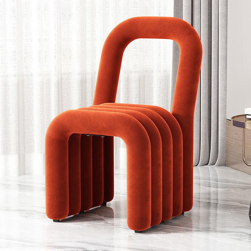 Simple Home Dopamine Dining Chair: Stylish Leisure Backrest and Creative Makeup Stool