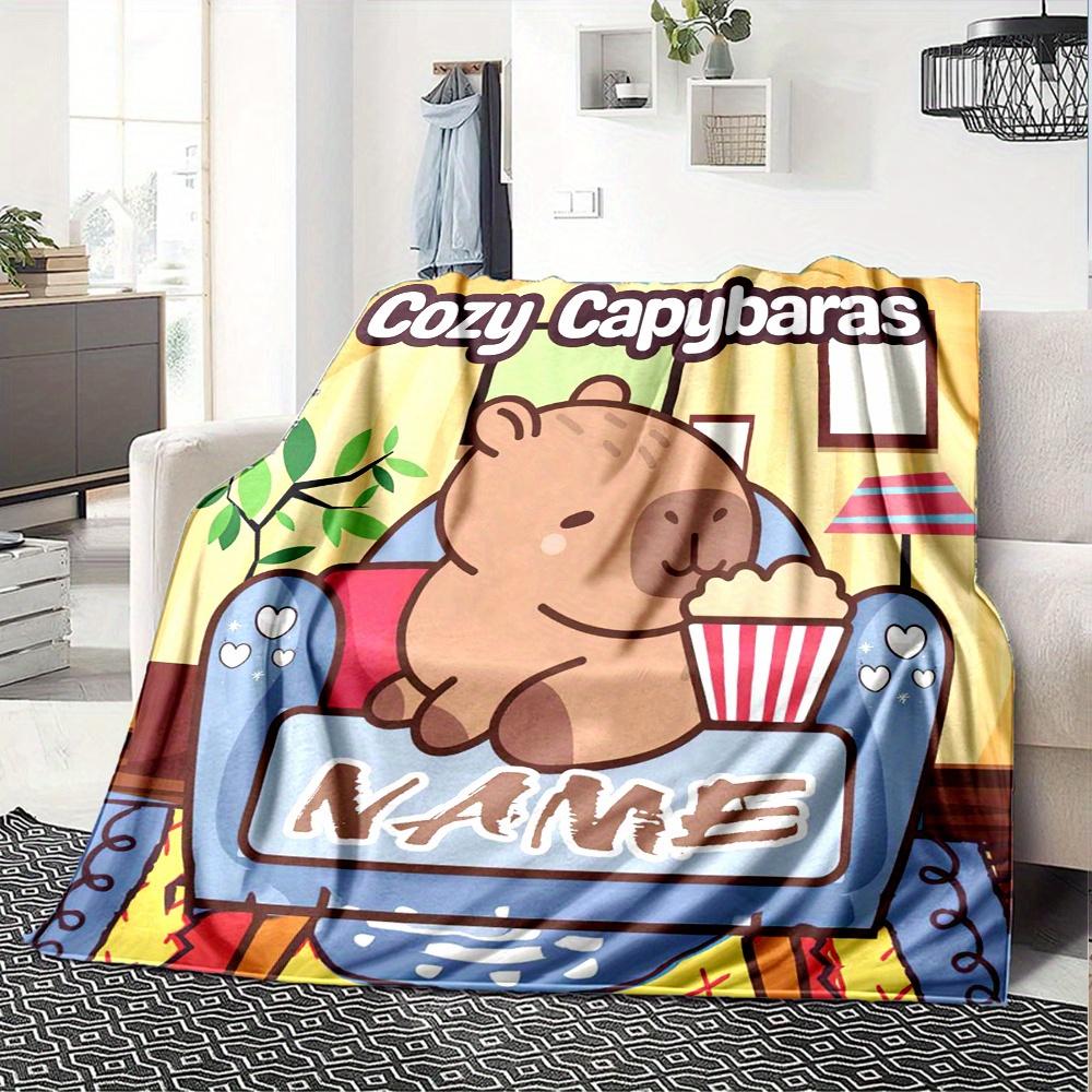Home Cozy Capybaras Blanket Fashion Home Blankets Used For Chair Office Sofa Bed Camping Soft And Warm Giving Friends And Relatives Birthday Gifts