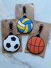 Sports Enthusiasts' PVC Soft Rubber Luggage Tag for Football, Volleyball, Basketball