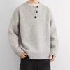 Mao Ren Men's Henley Neck Knit Sweater
