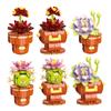 Flower Potted Plant Succulents Building Blocks Ornaments Models Home Decoration Flower Bouquet MOC Bricks Assembly Toy Kids Gift