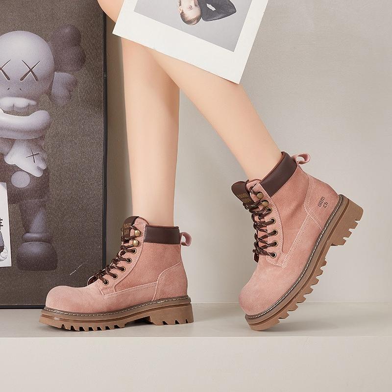 New Boots, Women's Shoes, Height-increasing, Retro Casual Sports, Mountaineering, Anti-slip Workwear, Short