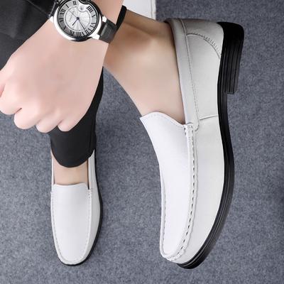 Fashion Elegantes Male Comfortable Casual Shoe Mens Genuine Leather Loafers Stylish Mens Slip On Shoes Handmade High Quality Men's Flats