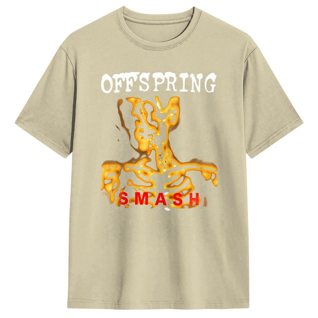 Funny The Offspring Band Smash TShirts Unisex Crew Neck 100 Cotton T Shirts Short Sleeve Tee Shirt Plus Size Clothes