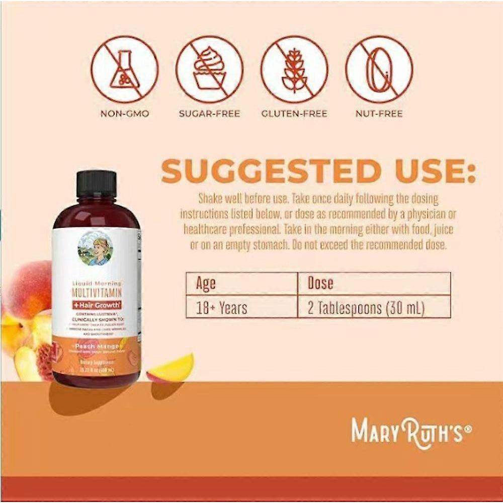 Fitness Nutrition Hair Growth Oral Supplement Peach Mango Flavor 450ml