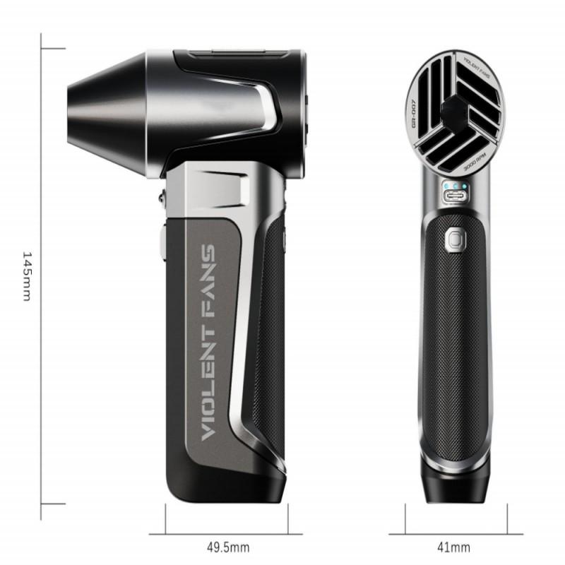 180000 U/min Mini Turbo Jet Lüfter Elektrischer Luftstaubwedel Einstellbare Geschwindigkeit Turbo Gewaltiger Gebläse Wiederaufladbar mit Antistatik-Bürstenset