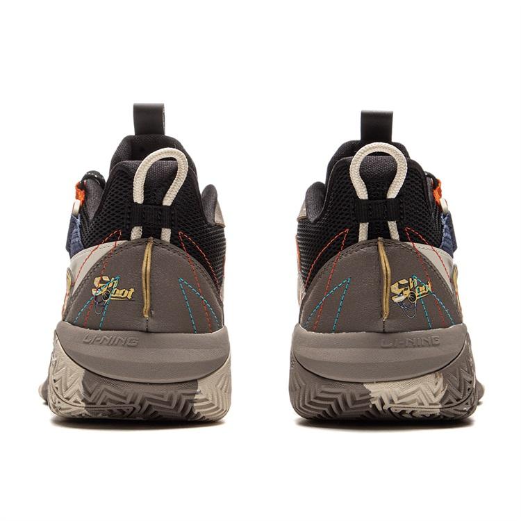 Li Ning Kids Basketball Series Versatile Non-Slip Wear-Resistant Rebound Mid-Top Kids Basketball Shoes Kids Sneakers Dusty-Gray YKBU082-3