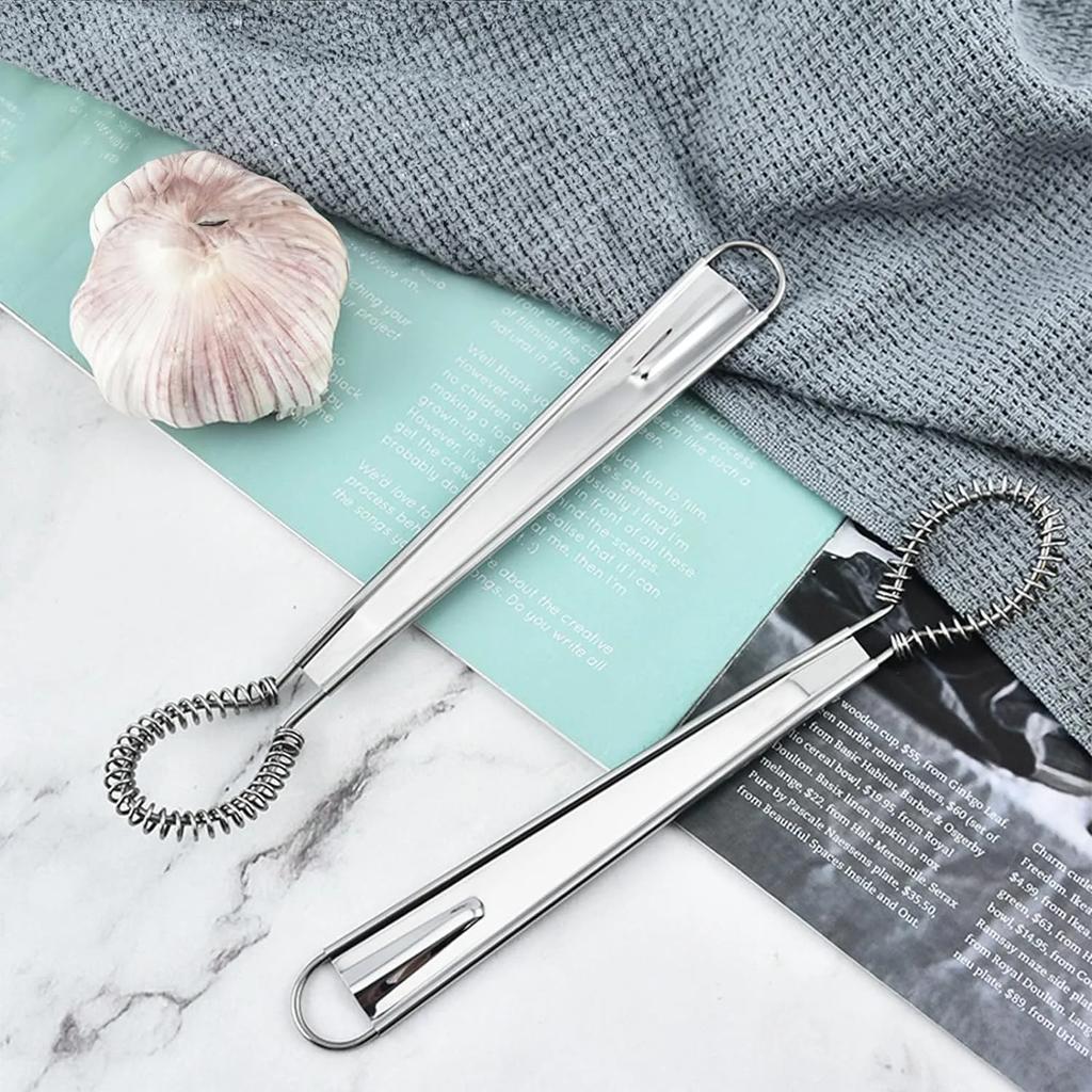 Stainless Steel Egg Beater Spring Manual Mixer Spoon Egg Sauce Honey Cream Stirring Kitchen Gadget Spring Egg Beater Whisk