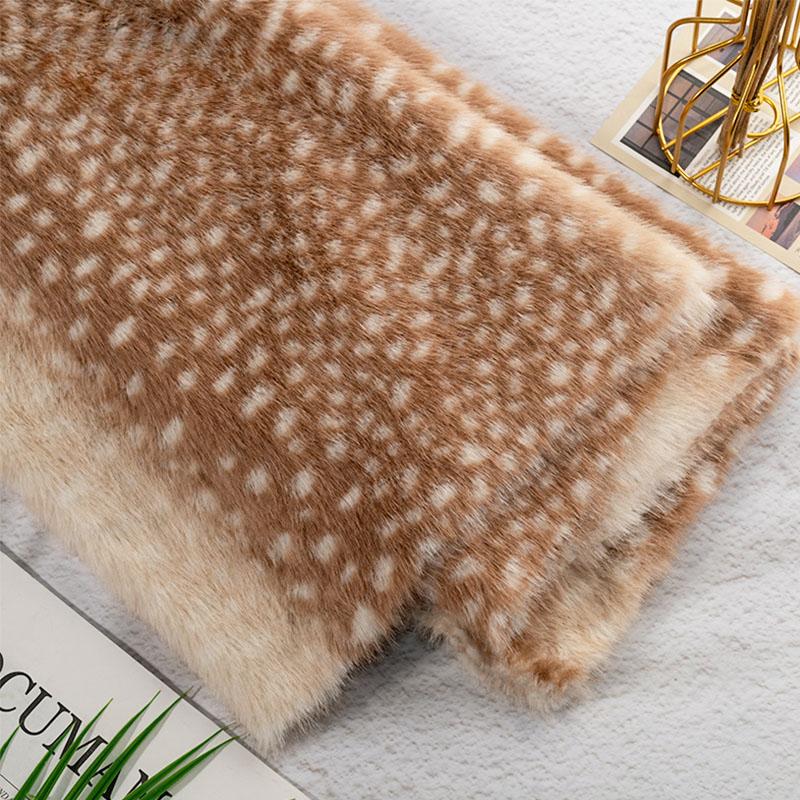 50X160Cm Tkanina Imitacja Futra Norki Nadruk Jelenia Zebry Leoparda Rękodzieło Odzież Torba Lalka DIY Ekologiczna Sztuczna Tkanina Futerkowa