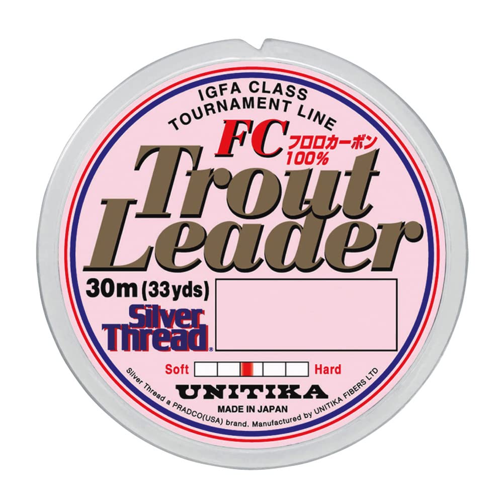 UNITIKA Trout Fluorocarbon Leader Silver Thread Trout Leader FC 30m 2.5LB