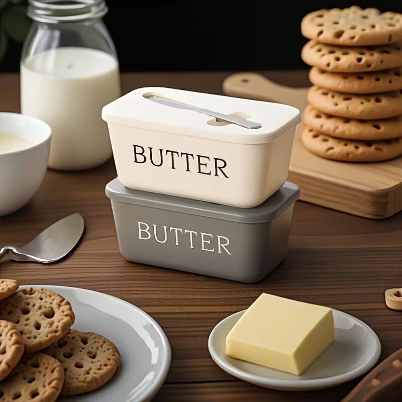 Butter Box Set With Lid For Refrigerator Storage Easy To Clean Surface Ideal For Hotels Homes Restaurants Butter Dish Serving