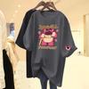 Cotton Bear Short-sleeved T-shirt Women's Summer 2025 New Loose and Thin Large Size Half-sleeved Oversized Clothes