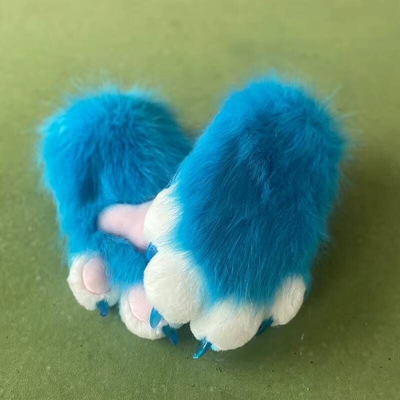 New Fursuit Kigurumi Furry Animal Paws Gloves Nails Kig Cosplay Costume Wearable Furry Animal Colorful Claws Cos Props Halloween