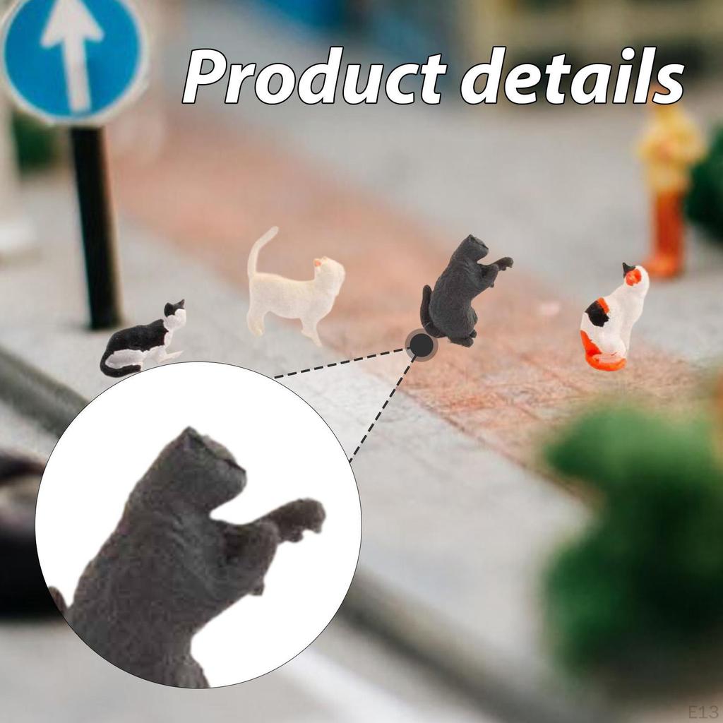 1/64 Miniature Animal Model Painted Realistic Scene Decor for DIY