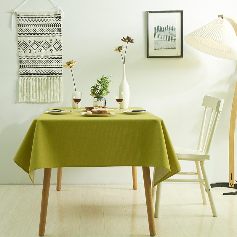 Nordic Minimalist Solid Color Tablecloth Water-resistant and Oil Resistant Restaurant Tablecloth Available in Multiple Colors