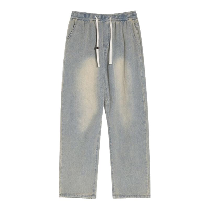 ZunZhe Men's Lightweight Retro Straight-Leg Jeans
