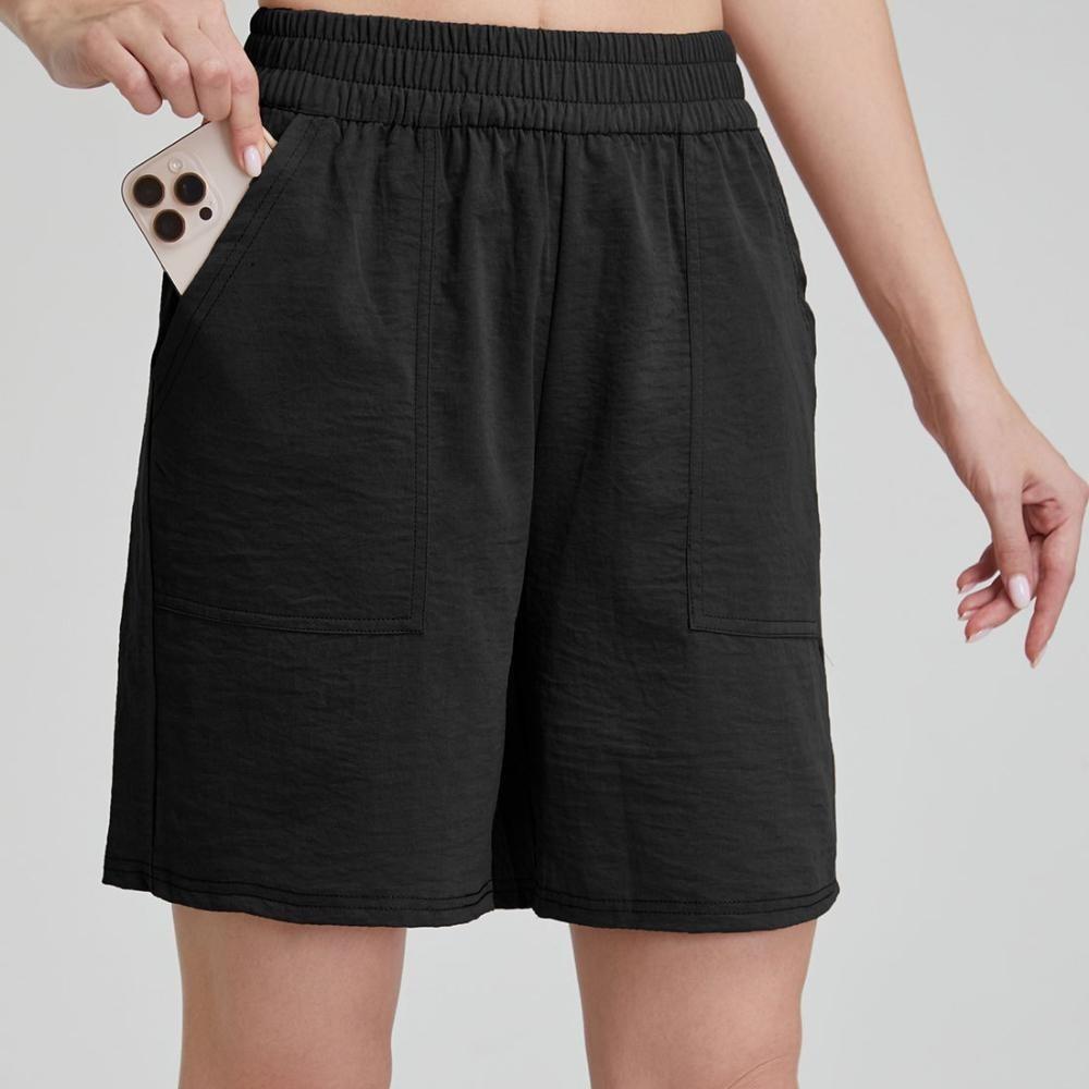 Women's High-waisted Wide-leg Sports Shorts Loose Quick-drying Capri Shorts Fitness Breathable Outerwear Yoga Shorts