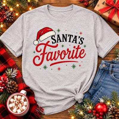 Santa's Favorite Shirt Funny Christmas Graphic Tee Holiday Gift Unisex Shirt
