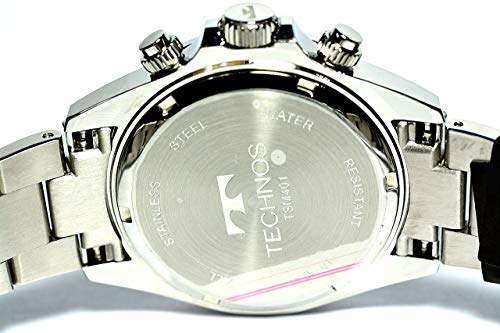 Technos TSM401SB Chronograph Watch, 10 ATM Water Resistant