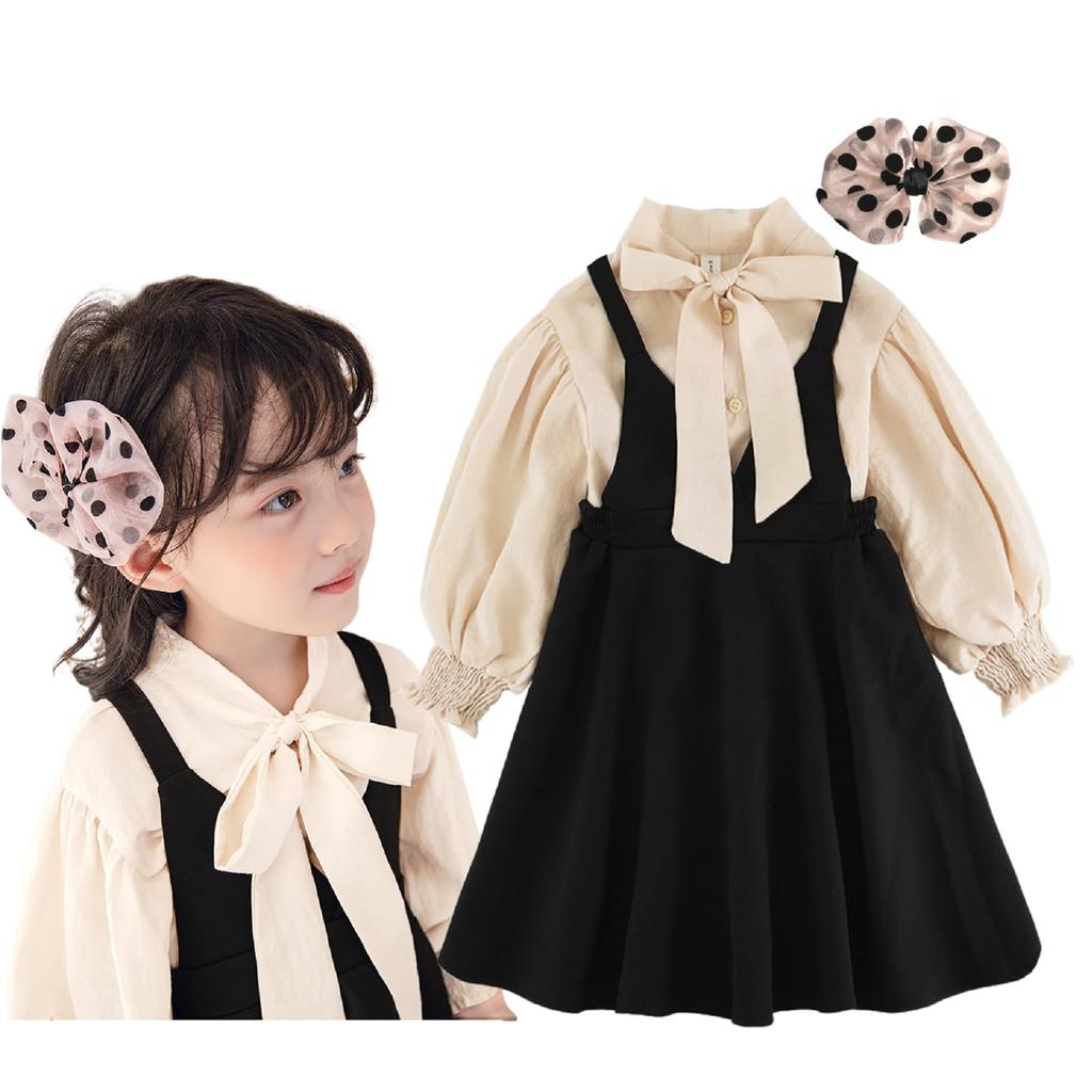 Festliches Kleid- und Blusenset mit Blumenmuster Perfekt für Einschulung Grundschule Kindergarten [med358] Mädchen Dekorationen, Abschlussfeiern, Zeremonien,