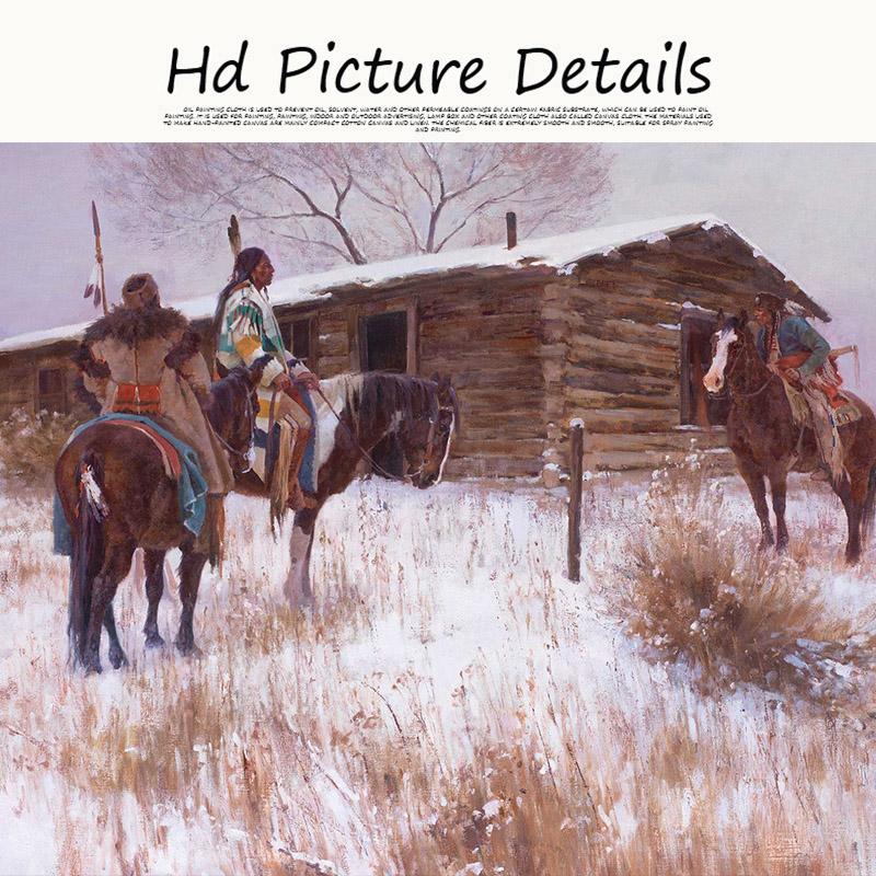 Mann jagt zu Pferd Ölgemälde auf Leinwand Cuadros Poster und Drucke Skandinavische Wandkunst Bild Heimdekor