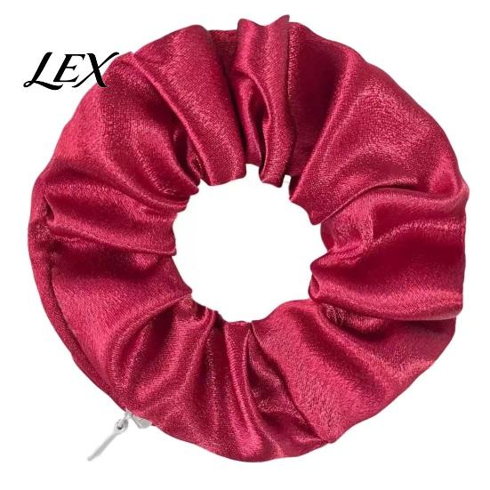 Stylish Hair Accessories for Commuting Pocket Scrunchies Ties with Hidden Zipper Women, Elastic Tie Secure Bands Running Small Items Keys And