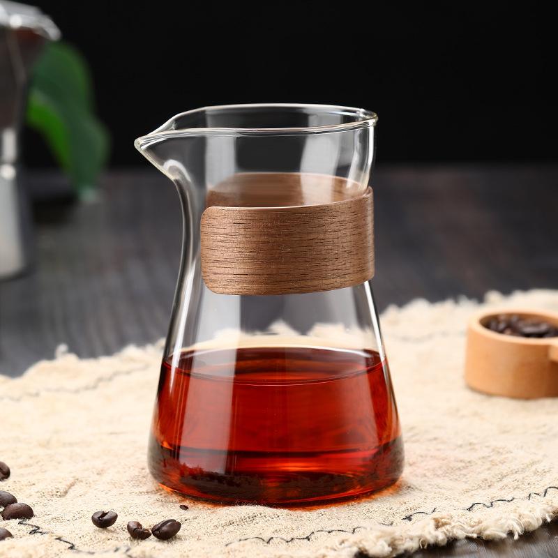 Hand Brewed Coffee Maker Coffee Filter Sharing Pot Set Borosilicate Glass Dripper Set Coffee Server with V02 Coffee Filter