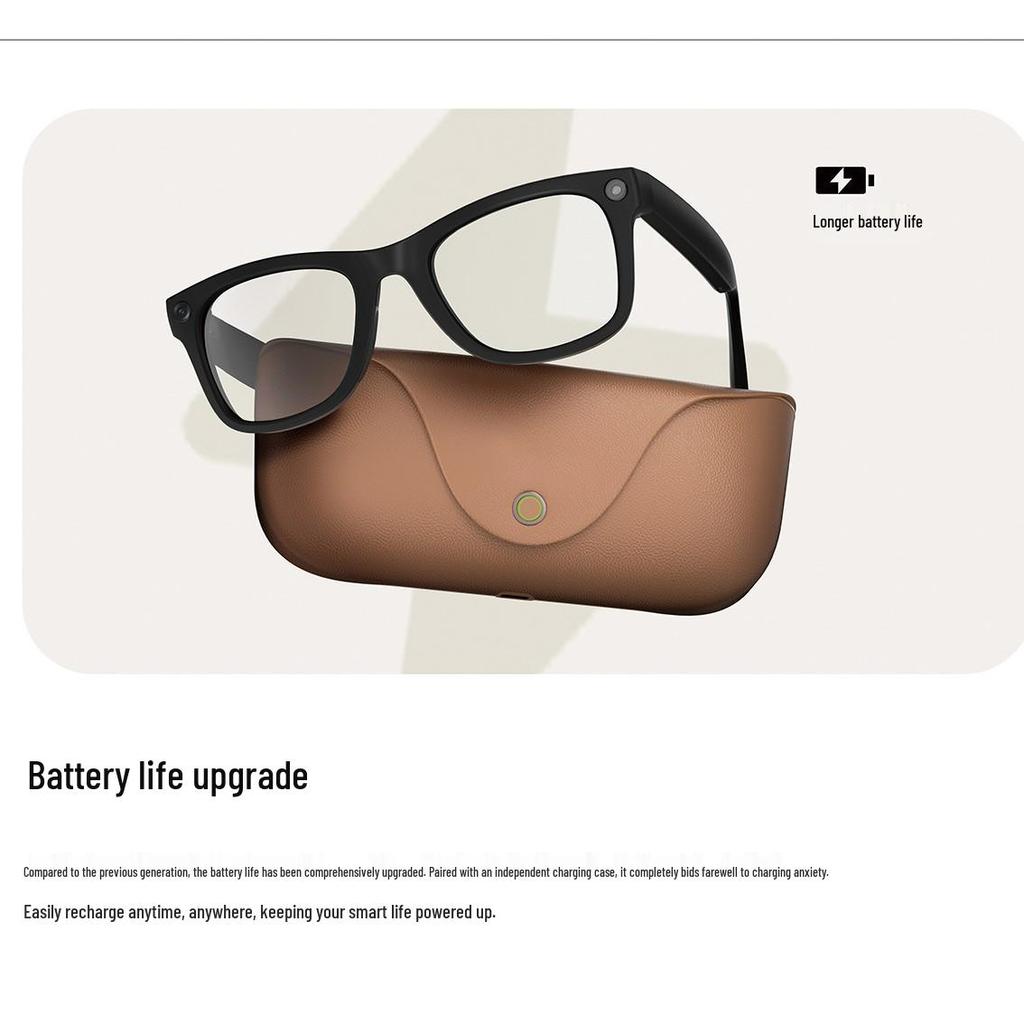 MT5 Ultra Smart Glasses: 8MP Camera, Bluetooth Calling, Translation, Video Recording, Object Recognition, Charging Case.