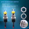12Pcs 1A 250V AC 2 Pins SPST 6 Colors Normal Open Mini Momentary Push Button Switch with Pre-soldered Wires PBS-110-X6C