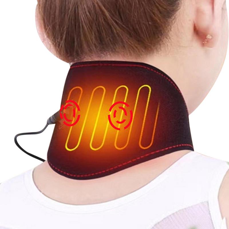 Portable Electric Heated Neck Protection Belt Three Adjustable Temperature Levels for Warmth and Neck Massage Neck Relaxation Pain Relief Heating Pad