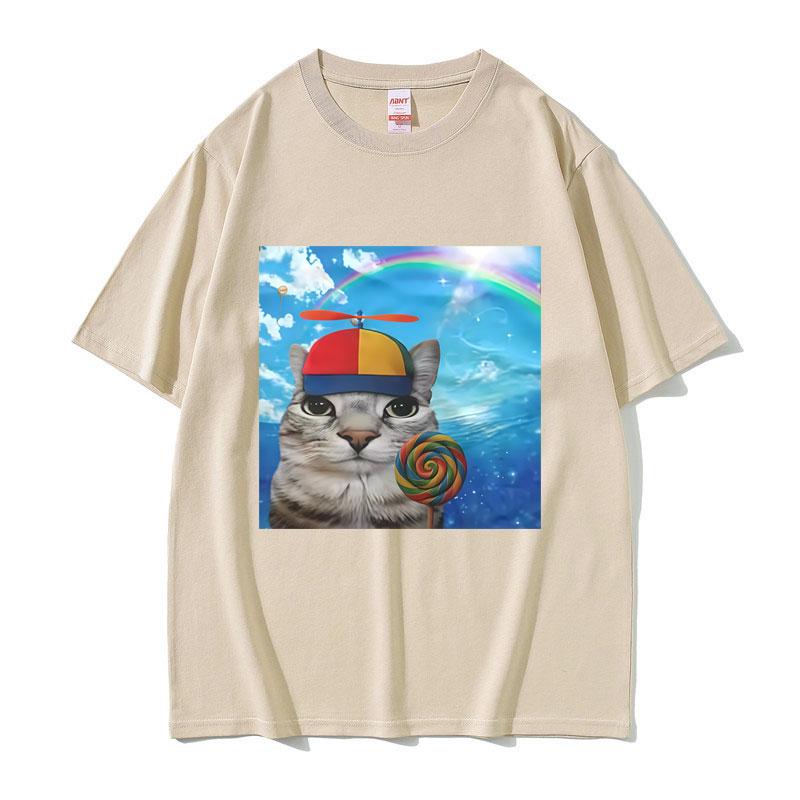 Cat Funny Meme Graphic Tshirt Unisex Unisex Fashion Oversized Streetwear Unisexs Casual Humor Short Sleeve T Shirts 100 Cotton Tees