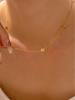 1 Piece Classic Fashion 5 Leaves Flower Pendant Necklace, 18K Gold Plated Stainless Steel Chain, Gift for Mother, Friends, Wife