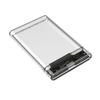 Hard Drive Enclosure 2.5-inch SATA Mobile Hard Disk Case External Clear HDD SSD