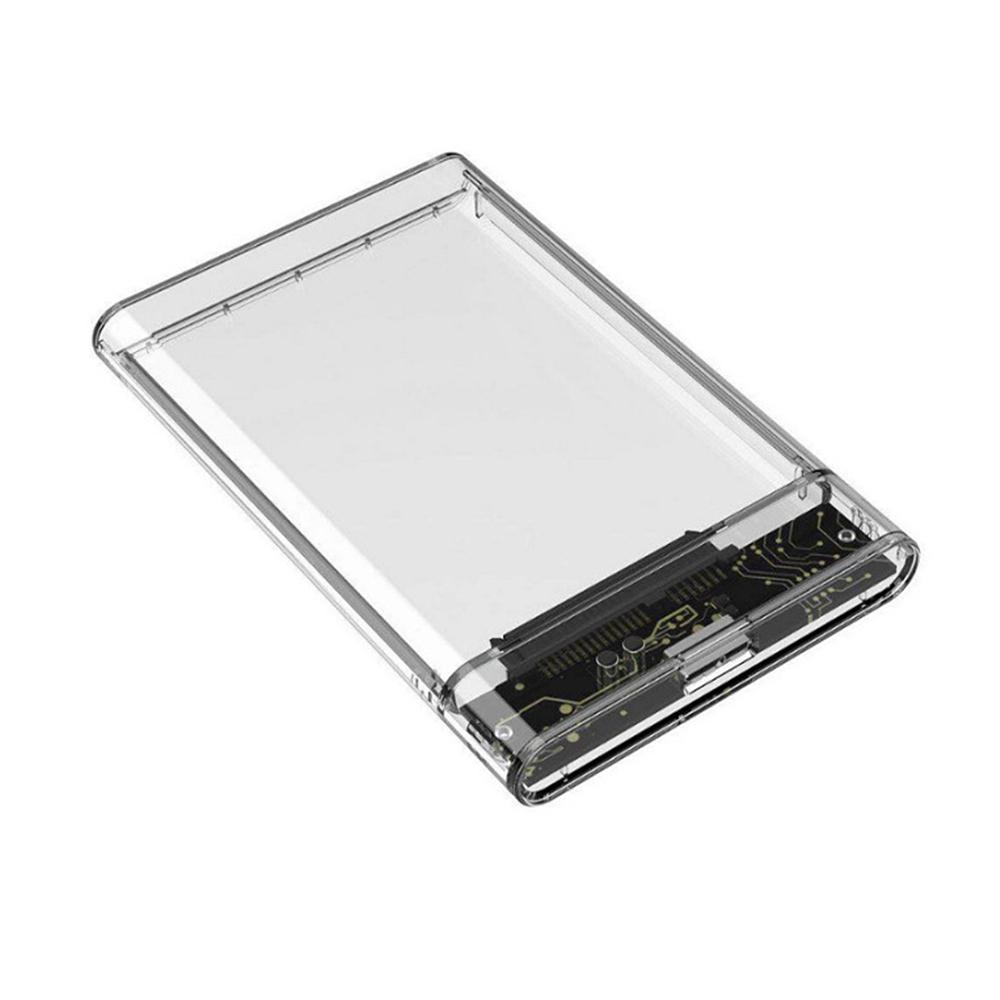 Hard Drive Enclosure 2.5-inch SATA Mobile Hard Disk Case External Clear HDD SSD