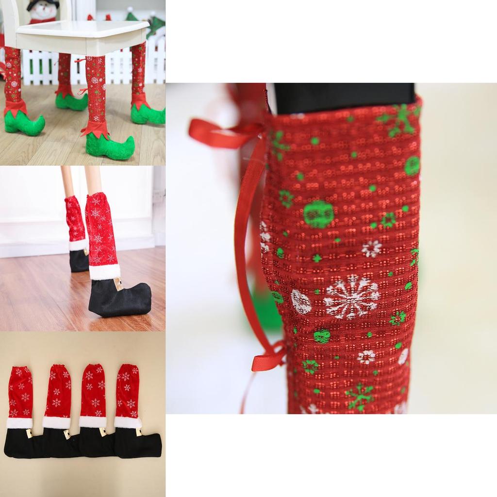 Favor 1 Stück Weihnachts-Stuhlbeinkappen Santa Claus Tischaufkleber Weihnachtsdeko