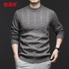 Hengyuanxiang Men's 100% Wool Round Neck Sweater 78156