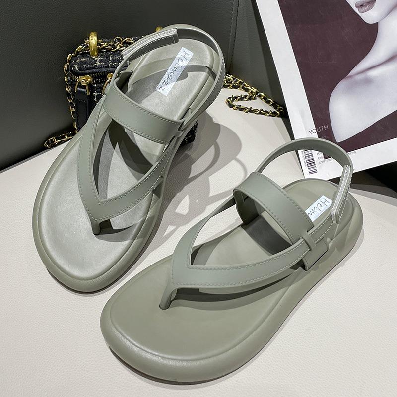 Sandalet kadın modelleri yaz dış giyim düz topuk yumuşak taban yaz dış giyim düz renk