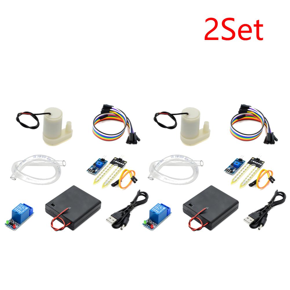 1-10Set Automatic Irrigation Module DIY Kit Automatic Watering Kit Soil Moisture Sensor Relay Module 50cm Hose for Arduino